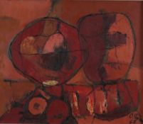 Weiss, O. -Mitte 20.Jh. - Abstrakte Komposition im Stil von Paul Klee, Acryl auf Leinwand, unten re
