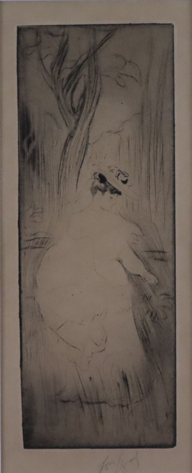 Legrand, Louis Auguste Mathieu (1863 Dijon- 1951 Livry-Gargan) - Elegante junge Dame in Rückenansic