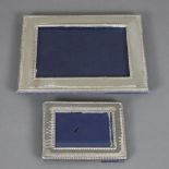 Zwei Bilderrahmen - Silber/versilbert, 1x Italien, Sterlingsilber, gepunzt mit Stern '336' und '925