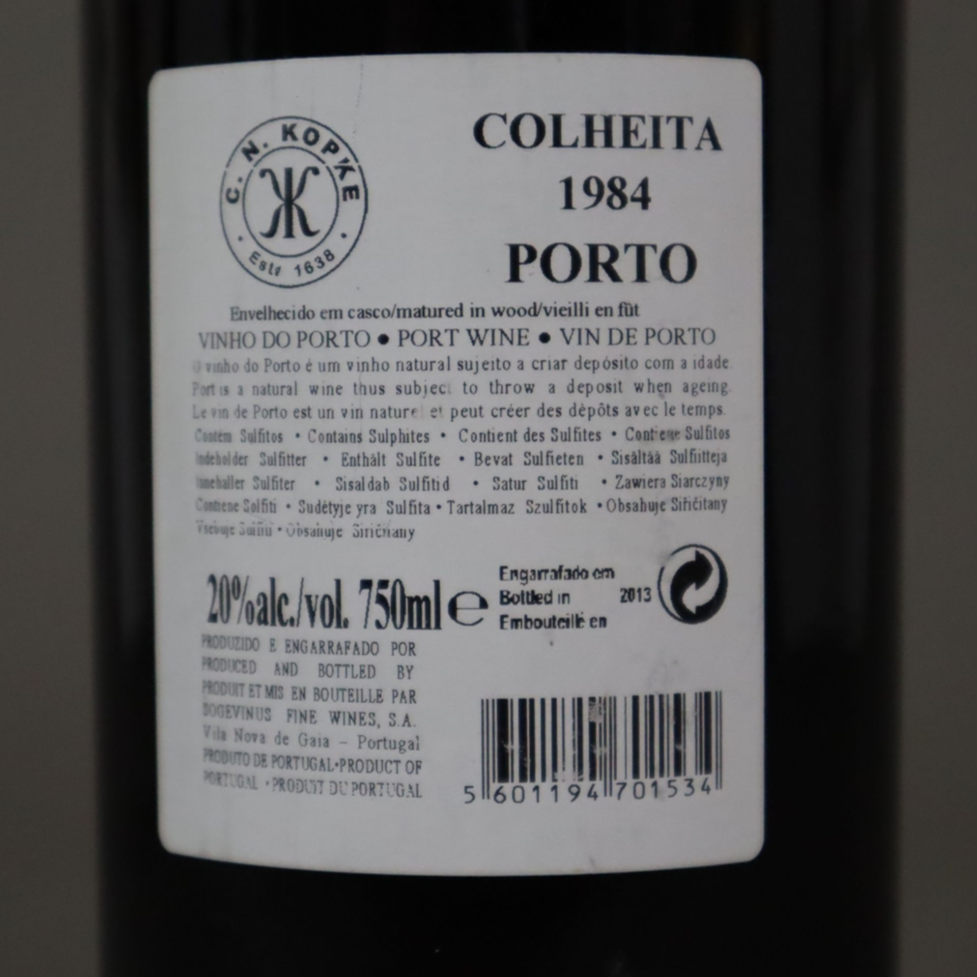 Portwein - Porto Kopke Colheita, Jahrgang 1984, 0,7 Liter - Image 4 of 4