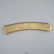 Vintage-Manschettenarmband in ägyptisierendem Art Déco-Stil - Metall vergoldet, graviert, Länge ca.
