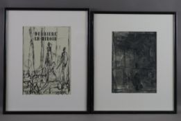 Giacometti, Alberto (1901-1966) - Zwei Original-Lithografien aus "Derrière le Miroir", 1x Umschlags