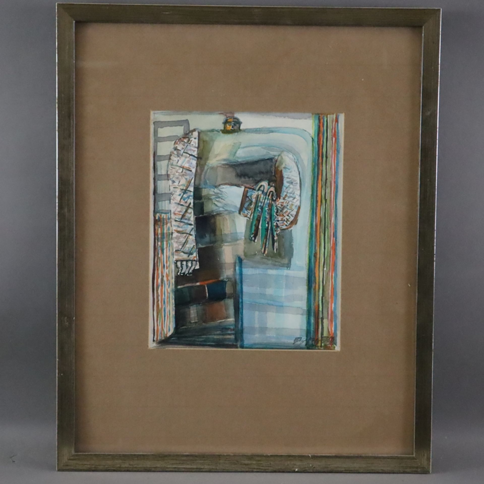 PEBE (Paul Bader, 1928-2019) - Abstrakte Figur, 1979, Aquarell auf Papier, signiert und datiert "PE - Image 2 of 7