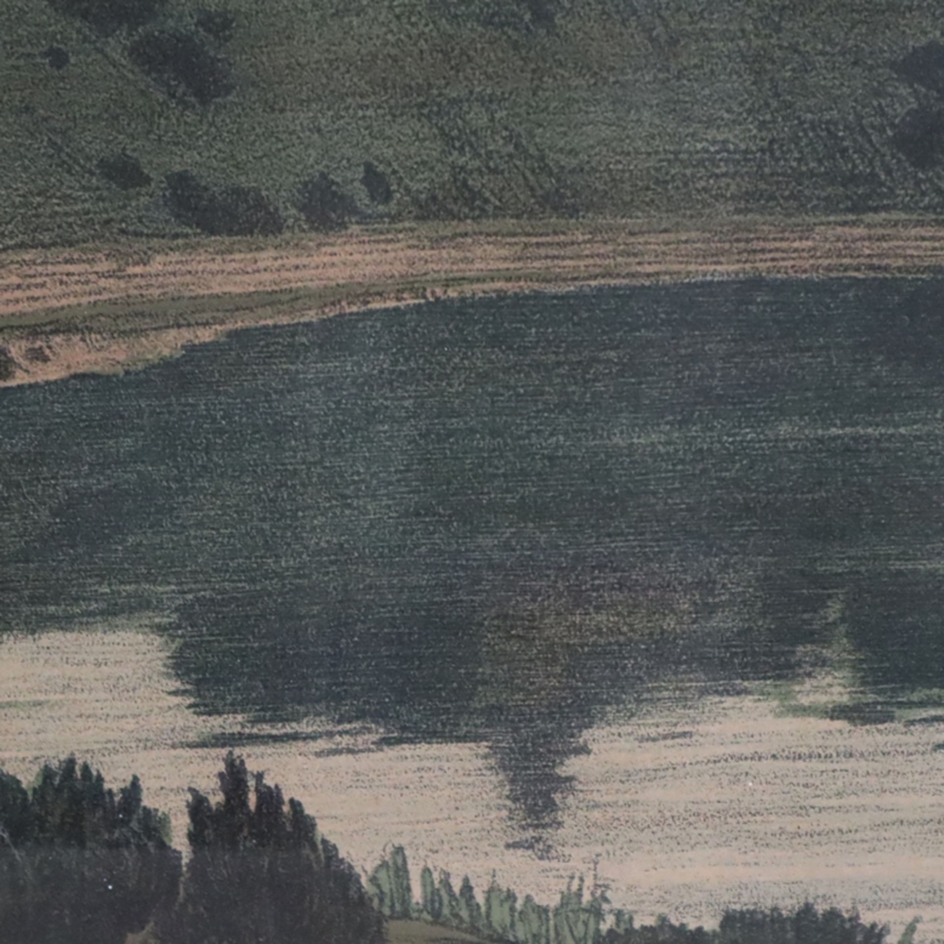 Biese, Karl (1863-1926) - Am Weinfelder Maar, Anfang 20. Jh., Farblithografie auf glattem Papier, i - Bild 6 aus 7