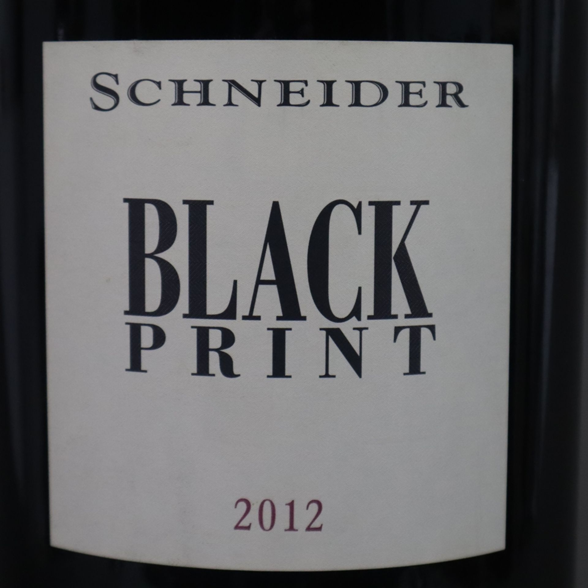 Wein - Markus Schneider Black Print, 2012 Pfalz Rotwein Cuvée, Deutschland, 14,5 %, Korkenverschlus - Image 2 of 4