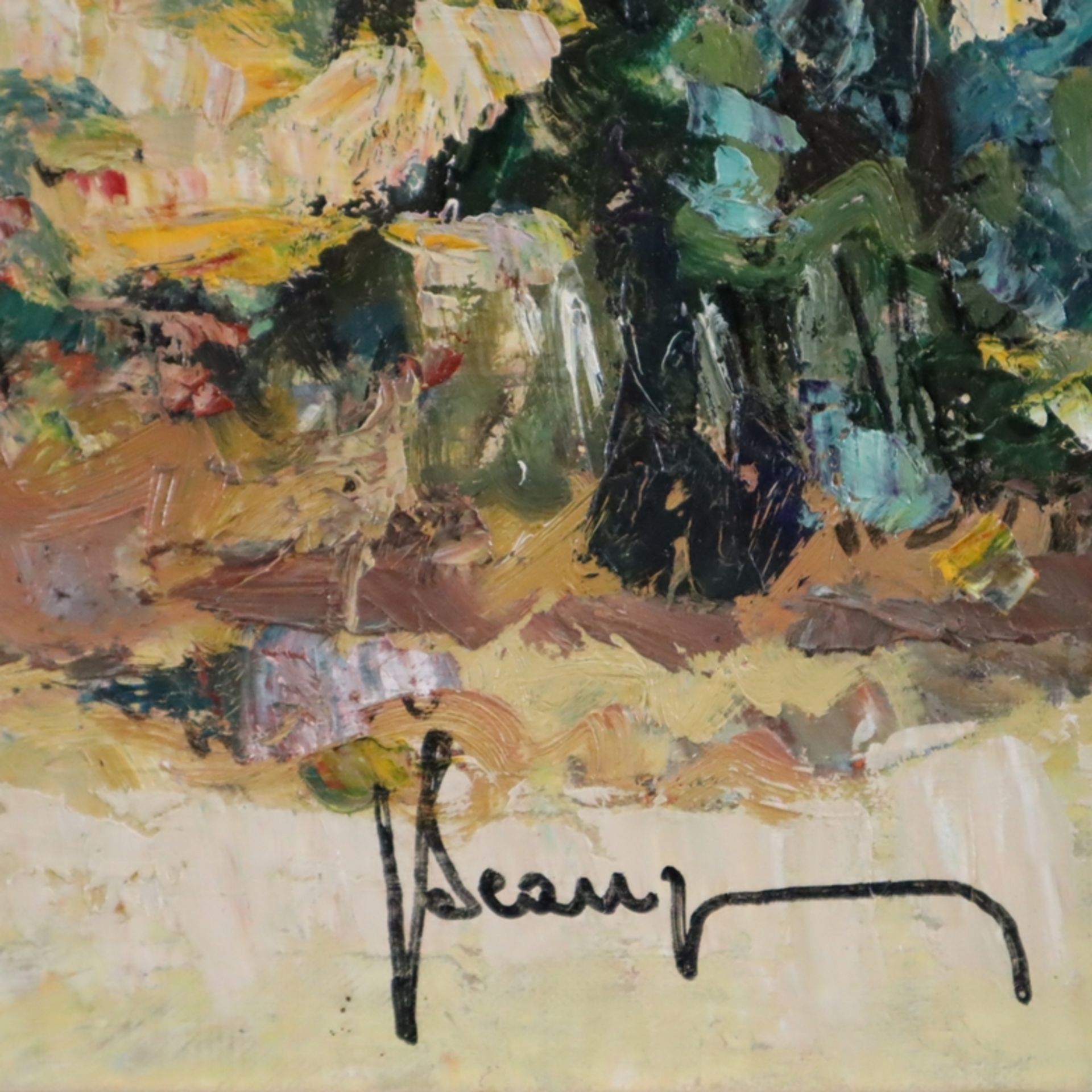 Beaujean, Claude (1921-1997) - "Paysage vers Montmeyan (Var)", Öl auf Leinwand, unten rechts signie - Bild 6 aus 8