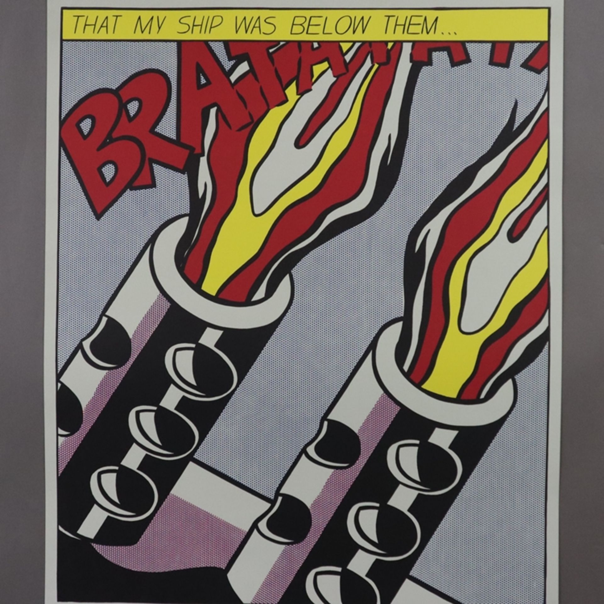 Lichtenstein, Roy (1923 - New York - 1997) - Triptychon "As I Opened Fire" (1964), 3 Farbsiebdrucke - Image 3 of 4