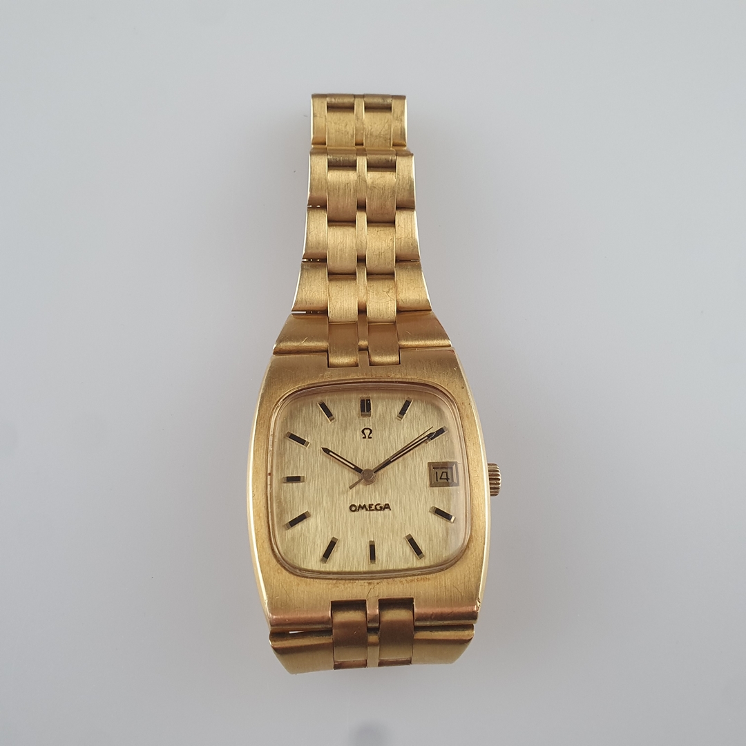 Omega-Armbanduhr - Omega Constellation Automatic Chronometer, 18 K-Goldgehäuse mit -armband, Refere