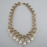 Imposantes Vintage-Collier - Henkel & Grosse (Pforzheim), goldfarbenes Metall, Collier aus Gliedern