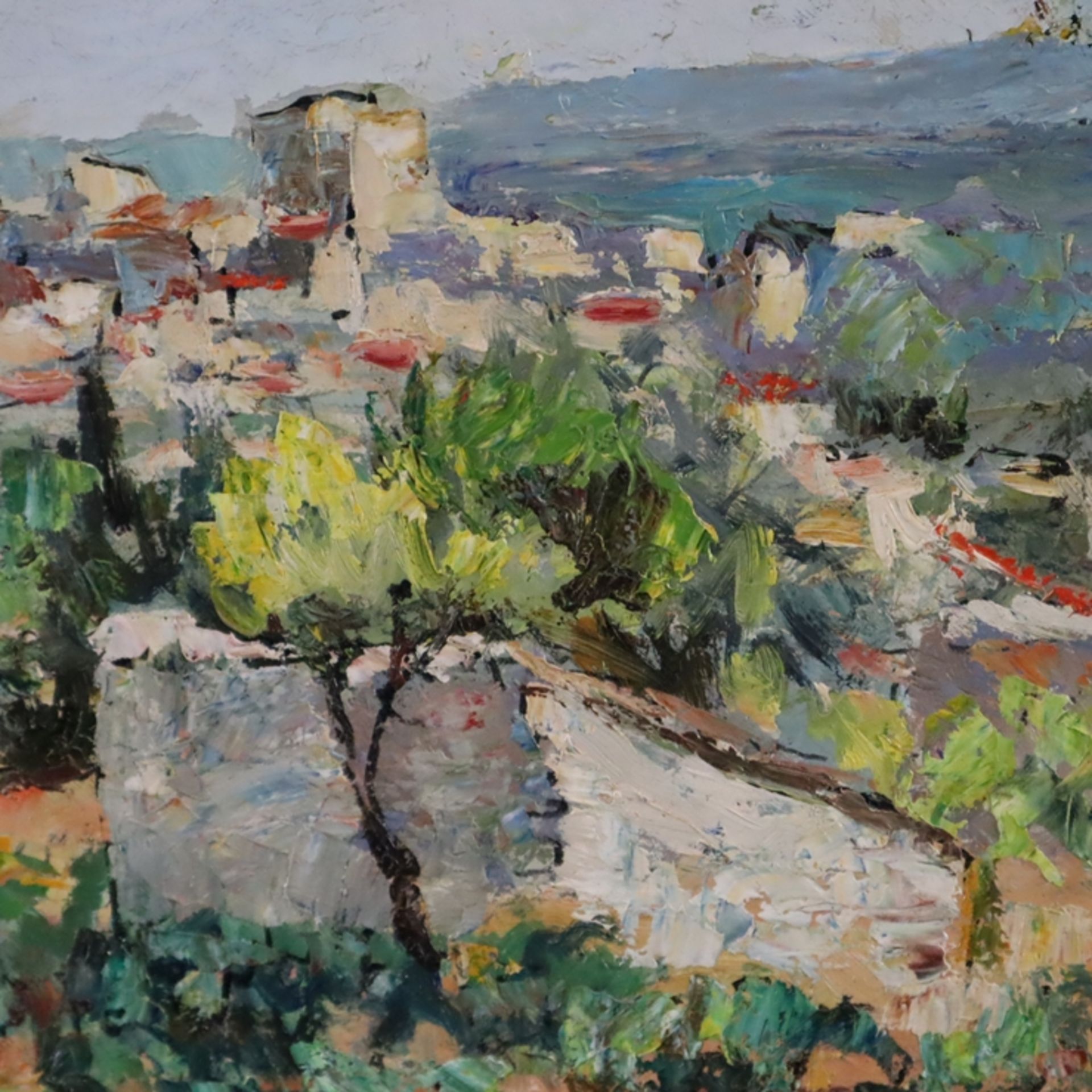 Beaujean, Claude (1921-1997) - "Paysage vers Montmeyan (Var)", Öl auf Leinwand, unten rechts signie - Bild 3 aus 8