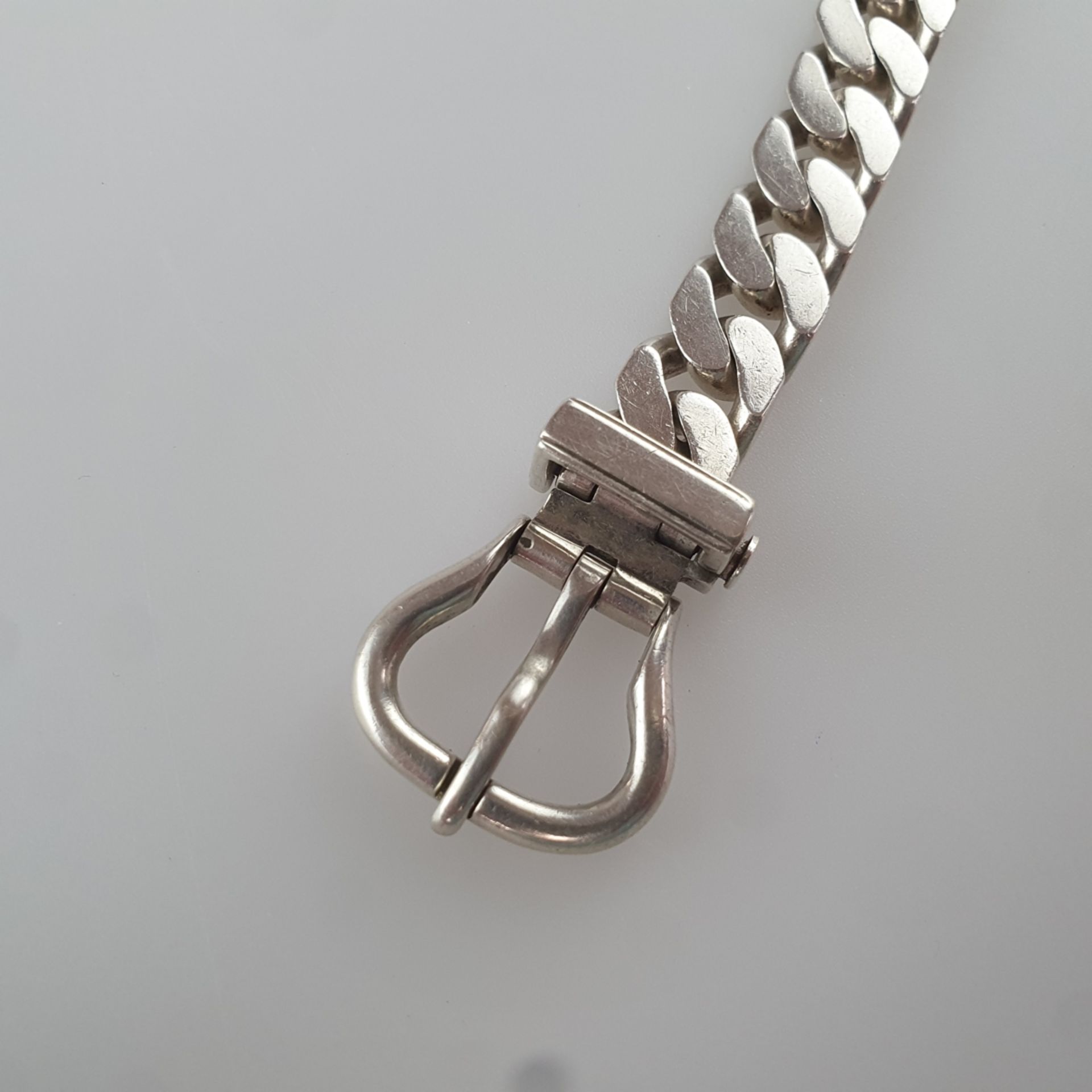 Hermès-Armband - "Cuban Buckle", Silber 800/000, Verschluss mit „Hermès“-Marke sowie seitlichem Sil - Bild 2 aus 8