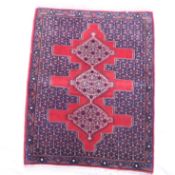 Persischer Orientteppich - Wolle, ornamentales und florales Muster, mehrfache Bordüre, Gebrauchsspu