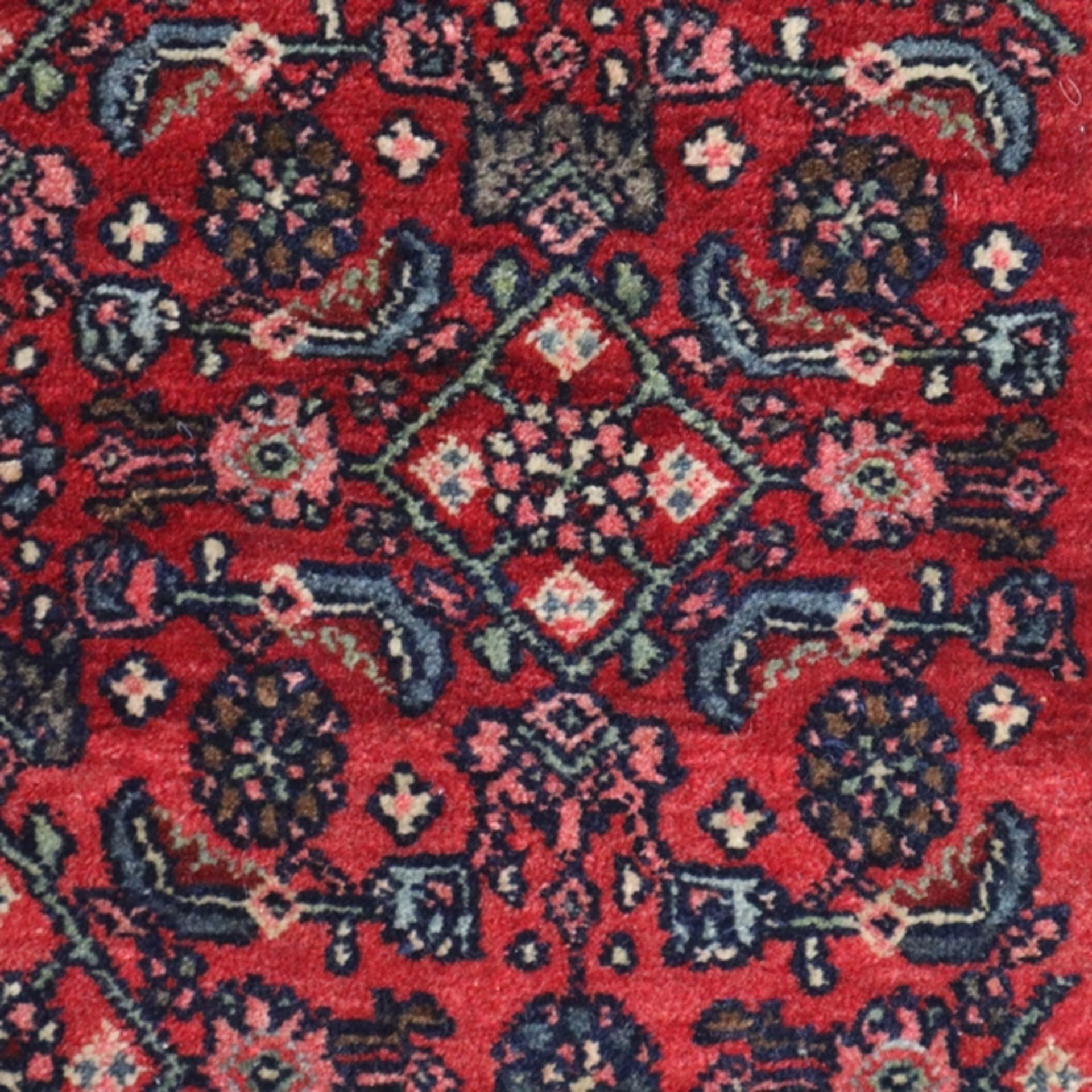 Bidjar - Persien, ca. 80 Jahre alt, Schurwolle, handgeknüpft, Knotenzahl ca. 360000 pro qm, rotgrun - Bild 4 aus 7