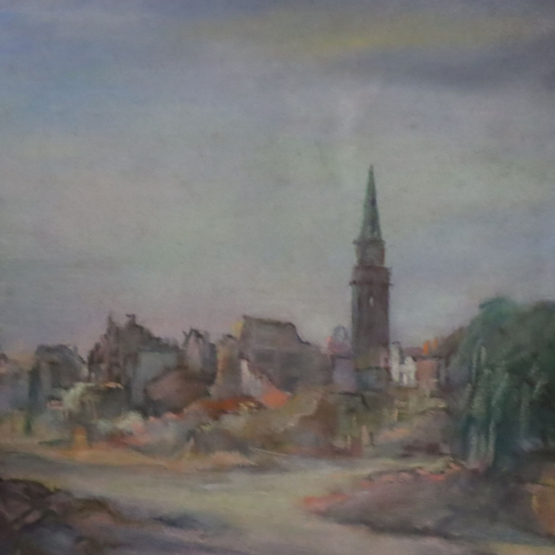 Raab, Wilhelm (1907 - 1989) - „Altstadt Ffm“, Pastellkreide, unten signiert, datiert 1945 und veror - Image 3 of 8