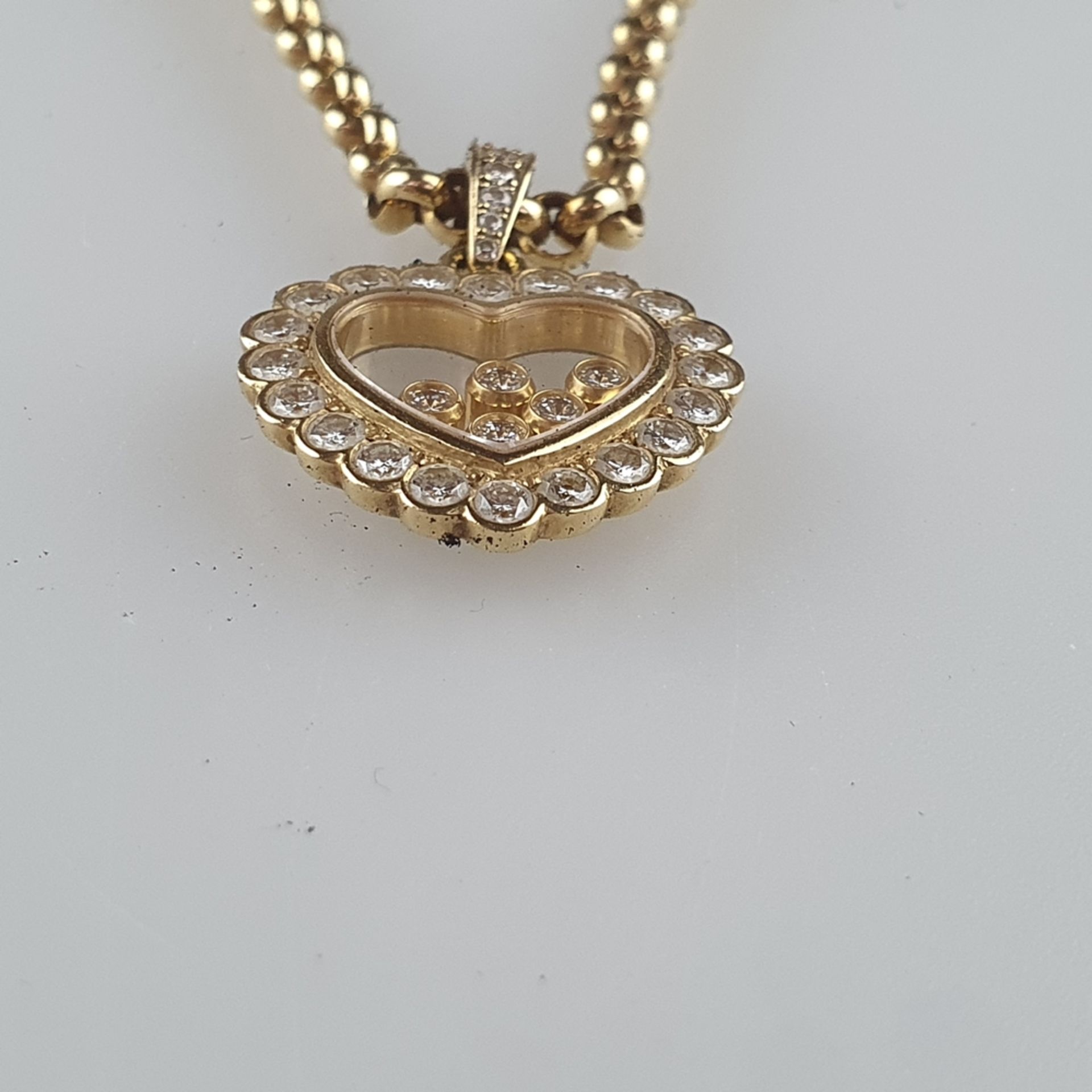 "Chopard Icons Heart"-Halskette mit Anhänger - Gelbgold 750/000, Anhänger und Kette gestempelt und - Image 5 of 10