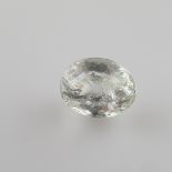 Loser großer Aquamarin - 41,02 ct., leicht grünlich blau, Ovalschliff, Maße: 39,3 x 33,9 x 30,7 mm,