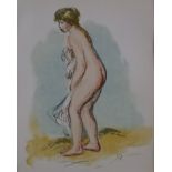 Renoir, Pierre-Auguste (1841-1919, nach) - Baigneuse debout, en pied, Lithografie nach einem Pastel