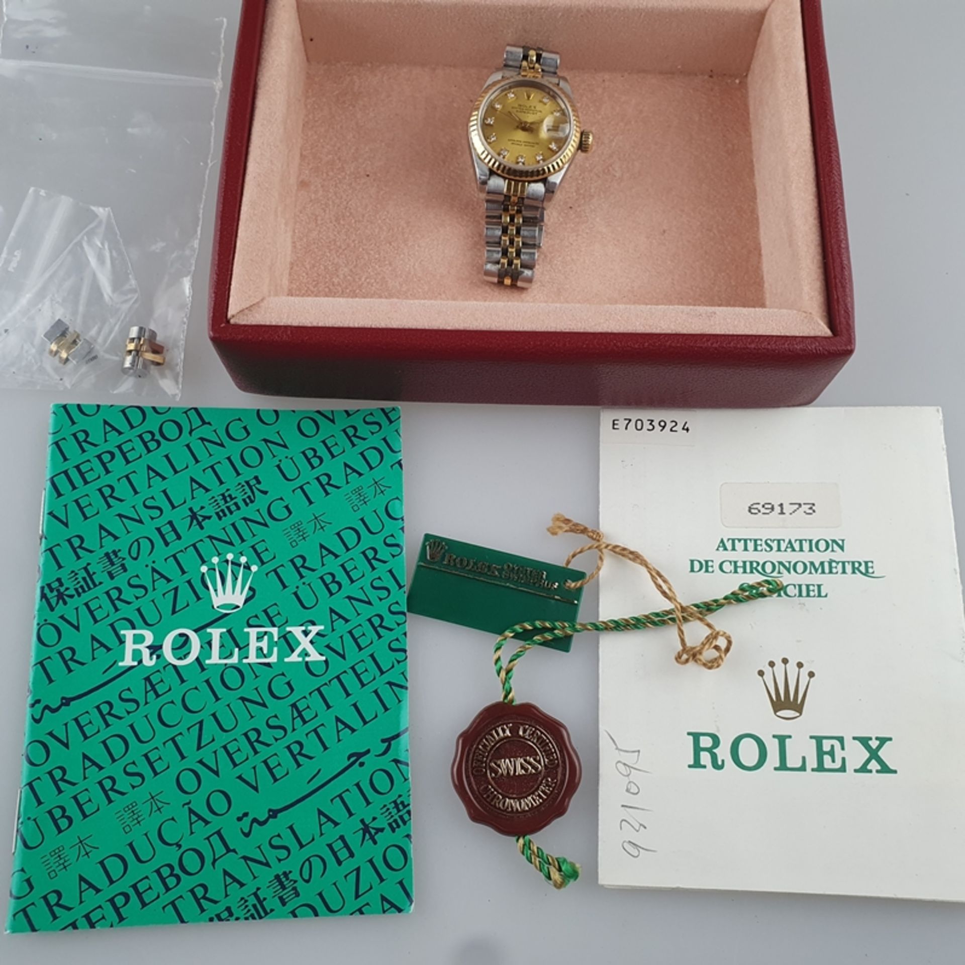 Damenarmbanduhr - Rolex Oyster Perpetual Datejust, Referenznummer 69173, Gehäuse in Edelstahl & Gol - Bild 8 aus 11