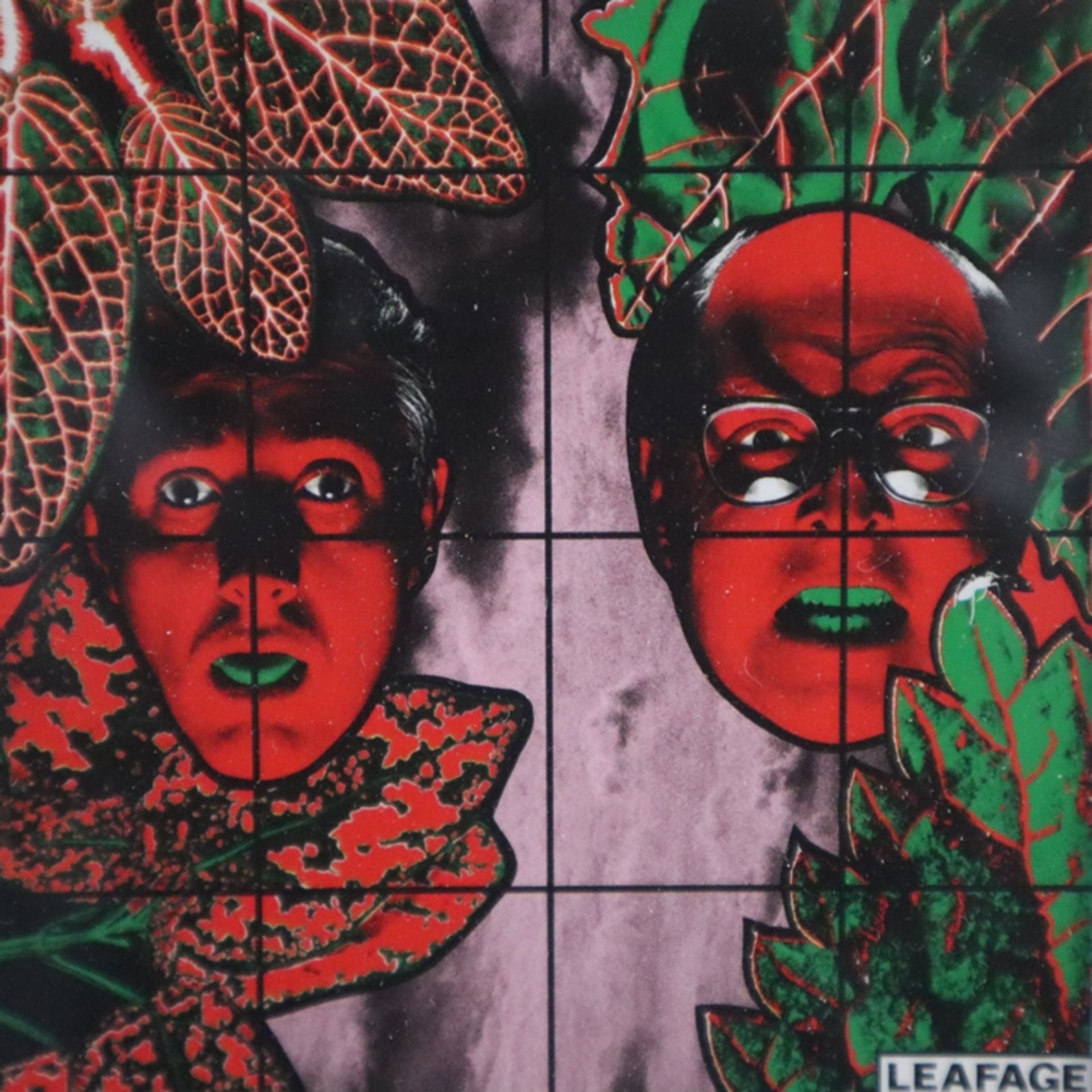 Gilbert & Georg - "Leafage" (1968), Multiple, handsignierte Kunstpostkarte, anlässlich der Ausstell - Bild 3 aus 4