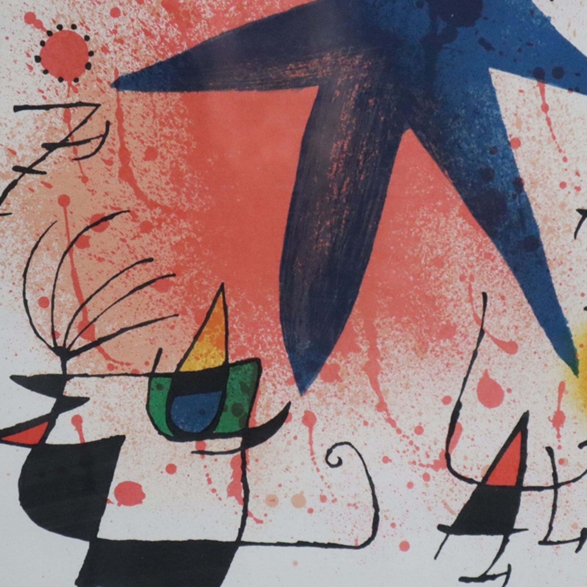 Miró, Joan (1893 Barcelona -1983 Mallorca) - "Blauer Stern", Farblithografie, 1972, Blattmaß ca. 31 - Image 4 of 4