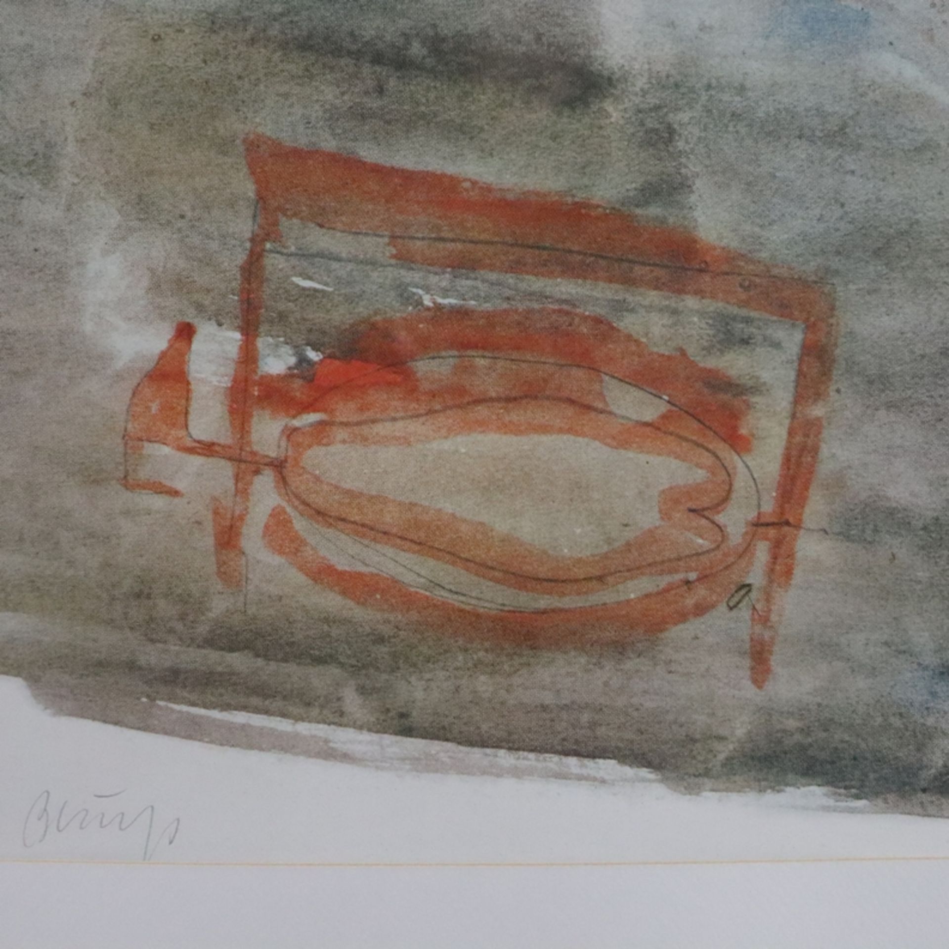 Beuys, Joseph (1921-1986) - "Wasserfarben 1936-1963", signiertes Ausstellungsplakat, im Passepartou - Bild 4 aus 6