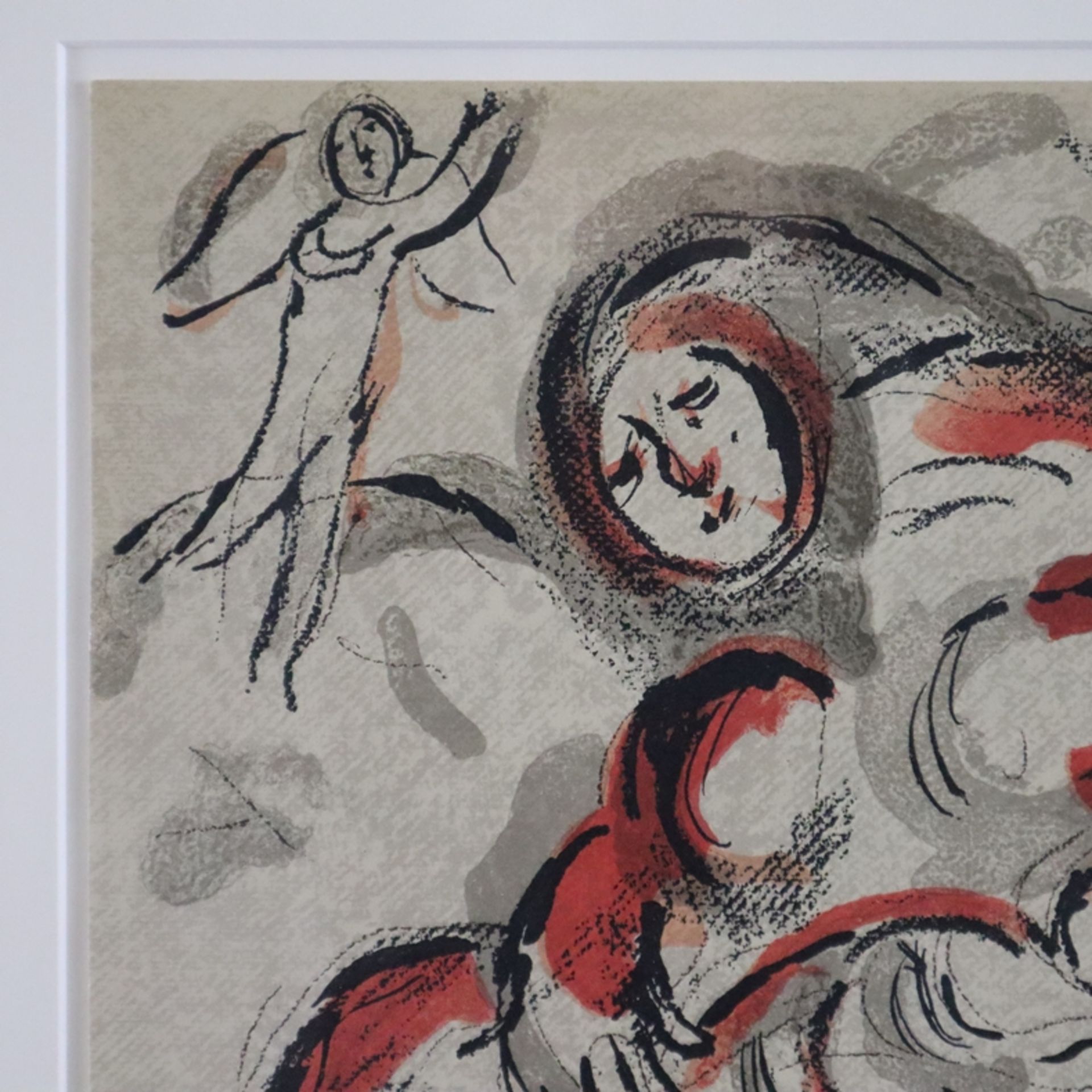 Chagall, Marc (1887 Witebsk - 1985 St. Paul de Vence) - "Hagar in der Wüste", Farblithografie, Blat - Bild 4 aus 4