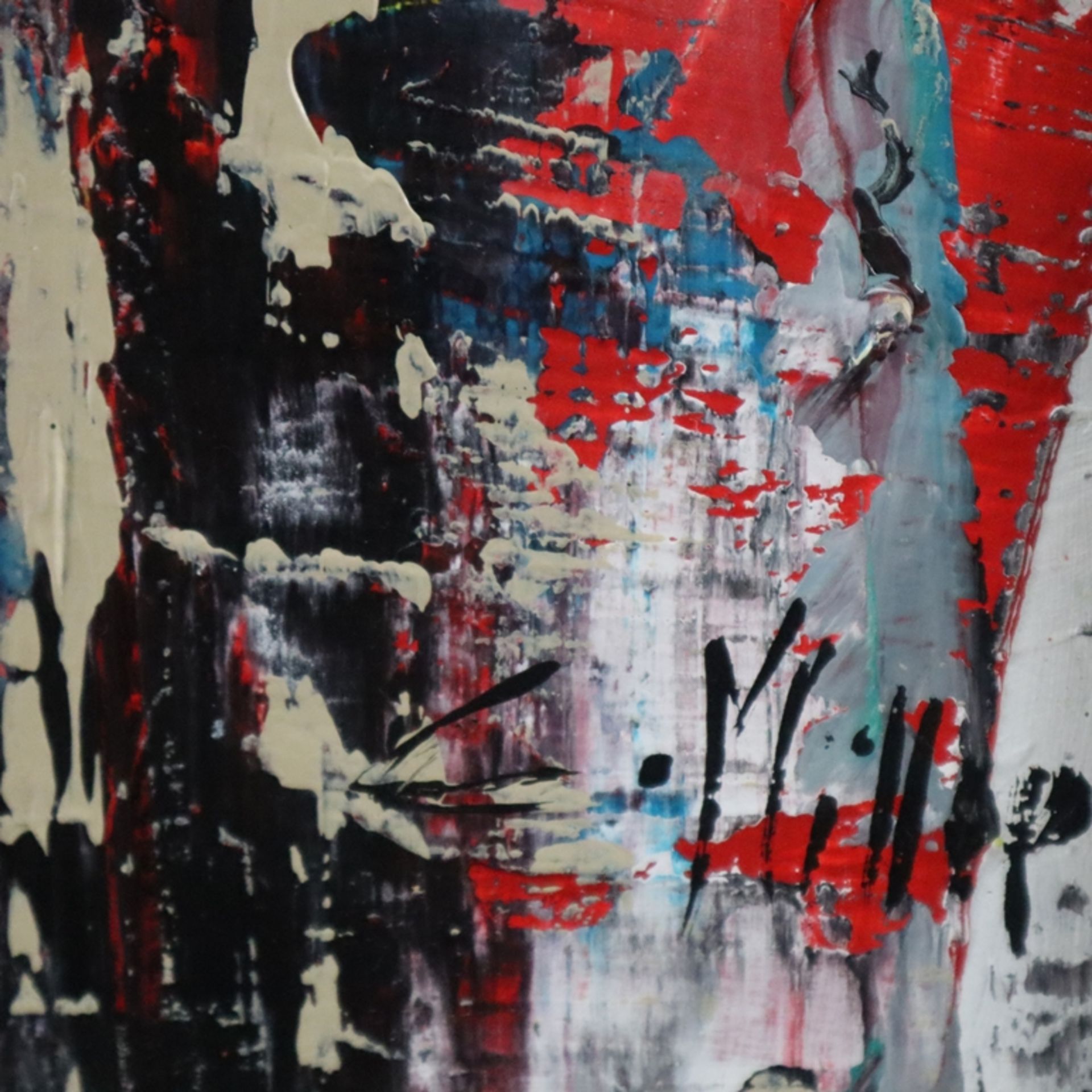 Miller, C. - "Abstraktion VI", Acryl auf Holz, unten links signiert "C. Miller", ca. 78 x 30, schwa - Bild 5 aus 6