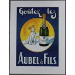 Werbeplakat "Goutez les. Aubel & Fils" - Reproduktion, Farboffsetdruck, Druck: Verkerke Gallery Edi