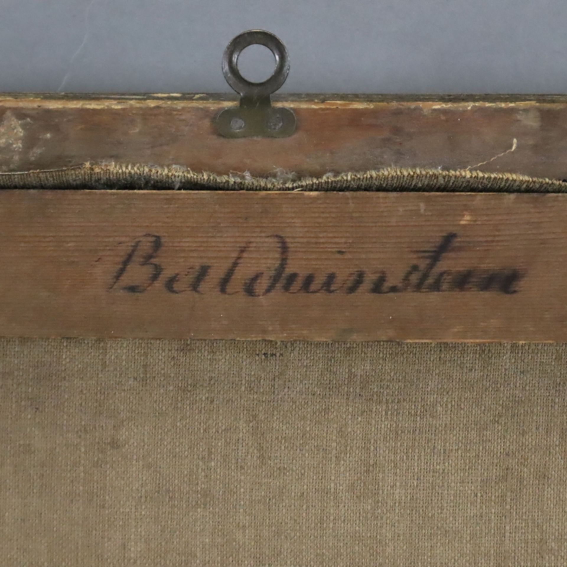 Unbekannt (19.Jh.) - "Balduinstan", 1881, Öl auf Leinwand, verso auf Keilrahmen datiert, betitelt u - Bild 8 aus 9