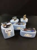 5 VARIOUS WEDGEWOOD LIGHTERS