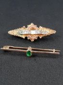 2 VICTORIAN GOLD BROOCHES
