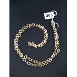 SILVER GILT FANCY LINK NECKLACE