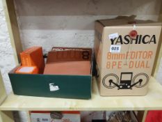 YASHICA PROJECTOR AND OLD FILM REELS TO INCLUDE CHILDRENS