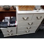 MODERN CHEST OF DRAWERS AND MATCHING BEDSIDE LOCKER