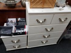 MODERN CHEST OF DRAWERS AND MATCHING BEDSIDE LOCKER