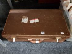 VINTAGE SUITCASE TO CONTAIN OLD 70'S WALLPAPER