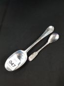 2 X ANTIQUE SILVER SPOONS (1 IS SCOTTISH PROVINCIAL)