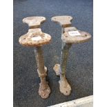 PAIR OF VICTORIAN CAST IRON BENCH ENDS