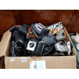 LARGE BOX LOT OF CAMERAS