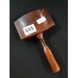 WOODEN MASONIC GAVEL (SIGNED D.STEED)