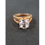 9 CARAT GOLD GOLD AND SINGLE STONE SOLITAIRE RING