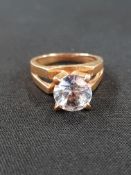 9 CARAT GOLD GOLD AND SINGLE STONE SOLITAIRE RING