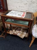 ANTIQUE INLAID AND CROSSBANDED DISPLAY CABINET