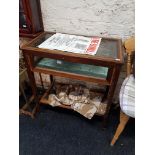 ANTIQUE INLAID AND CROSSBANDED DISPLAY CABINET