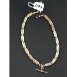 ANTIQUE 9 CARAT ROSE GOLD WATCH CHAIN 44.5 GRAMS