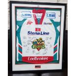 FRAMED AND SIGNED BELFAST GIANTS SHIRT