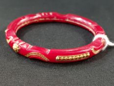 CONTINENTAL BANGLE WITH GOLD MOUNTS