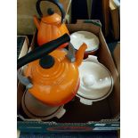 BOX OF LE CRUESET ITEMS