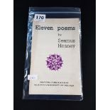 BOOKLET - ELEVEN POEMS BY SEAMUS HEANEY