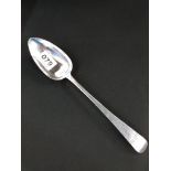 IRISH SILVER SERVING SPOON - DUBLIN 1803 BY 'I.B' 10' CIRCA 75G